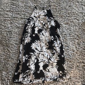 black and white floral dress